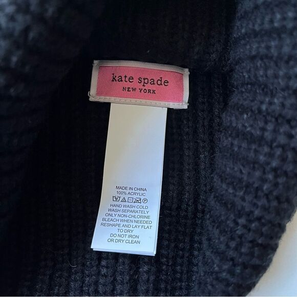 Kate Spade Bow Top Beanie Hat - Picture 6 of 6